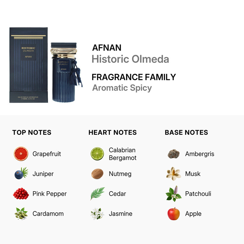 Afnan Unisex Historic Olmeda EDP Spray 3.4 oz/100 ml