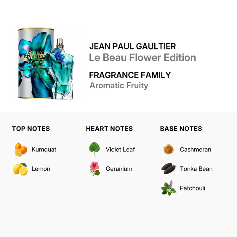 Jean Paul Gaultier  Men's Le Beau Flower Edition EDP 4.2 oz/125 ml